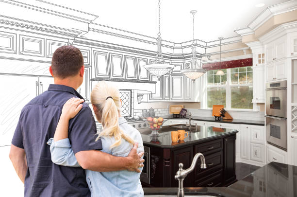 Custom kitchen cabinets installed in a Baldwin home